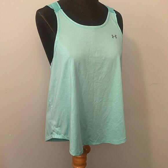 Under Armour Women's Teal Loose Scoop Neck Athletic Tech Tank - Picture 8 of 8